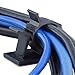 JacobsParts V1 Adhesive Cable Management Clips, 0.85 Inch Adjustable Clamp, Black (25 Pack)