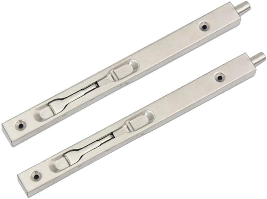 Pack of 2 NUZAMA Door Flush Bolt Latch Slide Lock, Concealed Door Bolt