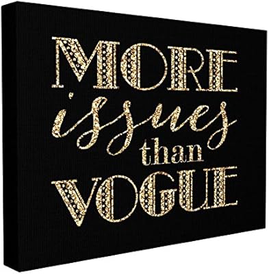 Stupell Decor More Issues Than Vogue Bling Canvas Wall Art Black Mwp 247 Cn 16x20 Buy Online At Best Price In Uae Amazon Ae