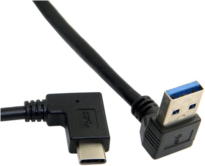 Amazon.com: Reversible 30cm USB 3.1 Type C USB-C Angled to Down Angled