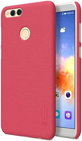Huawei Honor 7X Case Nillkin Slim Thin Back Cover Case with Anti Slip Frosted Finish and Screen Flim for Honor 7X Red
