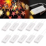 10 Pack Mini Party Lights with 3 LEDs, YUNLIGHTS Waterproof Lights For Paper Lanterns Balloons Night Lights and Outdoors Hanging Light - Warm White