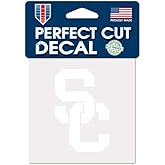 Wincraft NCAA USC Trojans 4x4 Perfect Cut White Decal, One Size, Team Color
