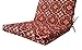 Bossima Indoor/Outdoor Red Damask High Back Chair Cushion, Set of 4,Spring/Summer Seasonal Replacement Cushions.