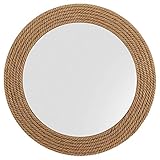 Hand Crafted Nautical Premium Wall Decor Rope Accentuated Mirror | Maritime Sailor's Decor Gifts & Collectibles | Nagina International (30 Inches)