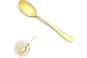 Spoons 16 Piece Stainless Steel Cutlery Dinner Spoons Set 7.32 Inchs, Dishwasher Safe, Mirror Polish, Perfect for Yogurt, Ice