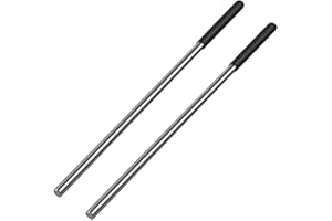 NIDAYE 2 Pack 18 Inch Winding Rods for Torsion Springs, 0.5inch Diameter Steel Winding Bars for Adjusting or Replacing Garage Door Tension Springs with Rubber Handle