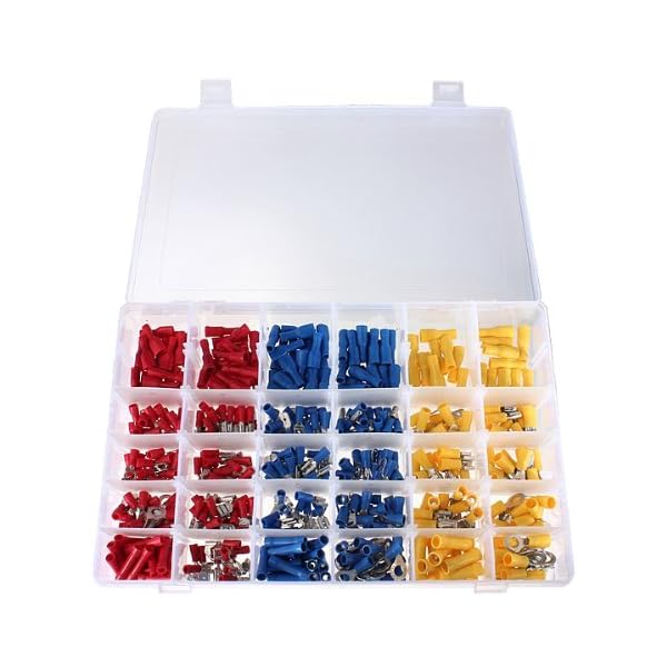 PXMY-480-Pcs-ASSORTED-INSULATED-ELECTRICAL-WIRE-TERMINALS-CRIMP-CONNECTORS-SPADE-SET