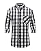 Emiqude Men's 100% Cotton Slim Fit Long Sleeve Button Down Plaid Dress Shirt