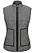ANGVNS Women's Stand Collar Slim Fall Herringbone Quilted Vest with Zipper