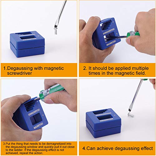 lzndeal Magnetizer,Screwdriver,Tips,Screw Bits,Durable,Long-Lasting,Magnetizer Demagnetizer Magnetic Tool for Screwdriver Tips Screw Bits Pick-up