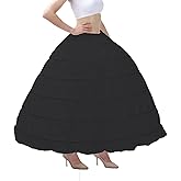 Suphod Women Crinoline Petticoat 4 Hoop Skirt Slips A-line Long Underskirt for Wedding Bridal Dress Ball Gown