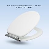 AQUALONA Luxury Soft Touch Slow Close Toilet Seat White 42x36cm view 5