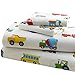 Wildkin 100% Cotton Twin Sheet Set – Soft & Cozy Bed Sheets - Trains, Planes, and Trucks