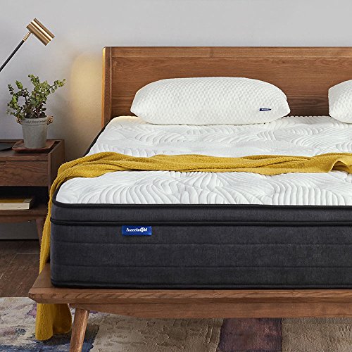 Sweetnight Queen Mattress in a Box 12 Inch Plush Pillow Top Hybrid