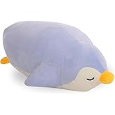 DENTRUN Penguin Stuffed Animals Bulk, Cute Penguin Plush Doll Play Toys for Kids Girls Boys Adults Birthday Xmas Halloween Present Adorable Soft Plushies, 12.20/18.11/22.44/25.98 Inchs, Blue, Black