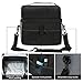 G4Free Insulated Lunch Box Lunch Bag Double Deck Lunch Cooler Tote Bag for Men Women,Soft Cooler Bag with Leakproof Hard Liners,Shoulder Strap(Black)