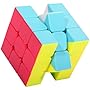 Speed Cube, Yoyamo Cube 3x3x3 Stickless Speed Cube Smooth Magic Cube Puzzle (Bright Colors)