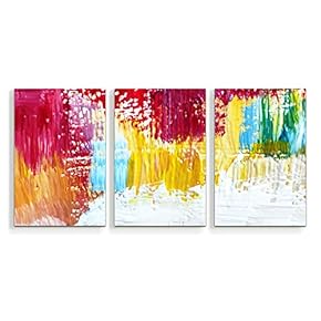 3 Piece Canvas Wall Art Abstract Color Canvas Prints Home Artwork Decoration for Living Room,Bedroom - 16"x24" x 3 Panels