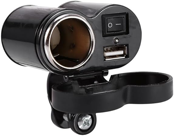 Amazon Qiilu シガーライター 防水シガーライター オートバイバイク用 シガーライター 12v Usb電源アダプター 充電器 急速充電 防水 シガーソケットチャージャー 過負荷保護 指示ライトあり シガーソケット充電器 車 バイク