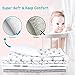5 Pack Baby Burp Cloths Set - Upgraded Ultra Absorbent 100% Organic Cotton, Soft and Breathable Towels, Larger 21’’×10’’, Double Layer with 3 Pack Small Baby Washcloths for Newborns, Boys and Girls