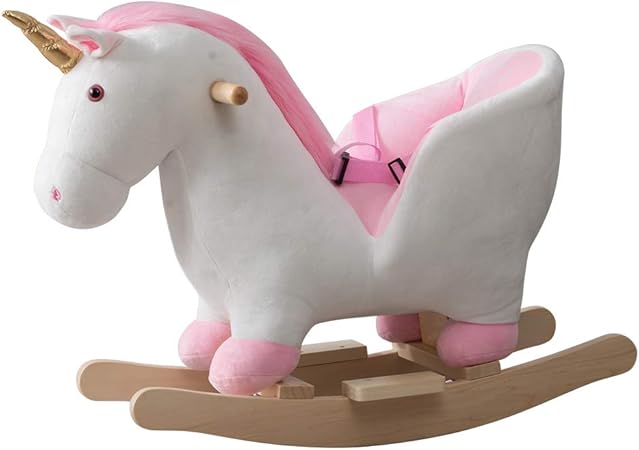 Amazon Xueliee 子供用ロッキングホース 乗用玩具 ゆらゆらロッキング キッズ用木馬 乗用おもちゃ 乗れるぬいぐるみ 柔らかいシート 赤ちゃん 幼児のおもちゃ 誕生日 出産祝い 1 3歳 ユニコーン ぬいぐるみ おもちゃ
