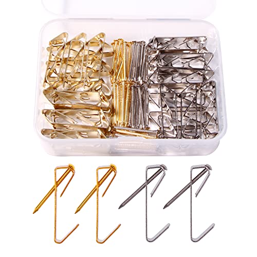 Juasky 50 lb Picture Hanging Kit, 120 Pcs Wall Hangers, Hooks with