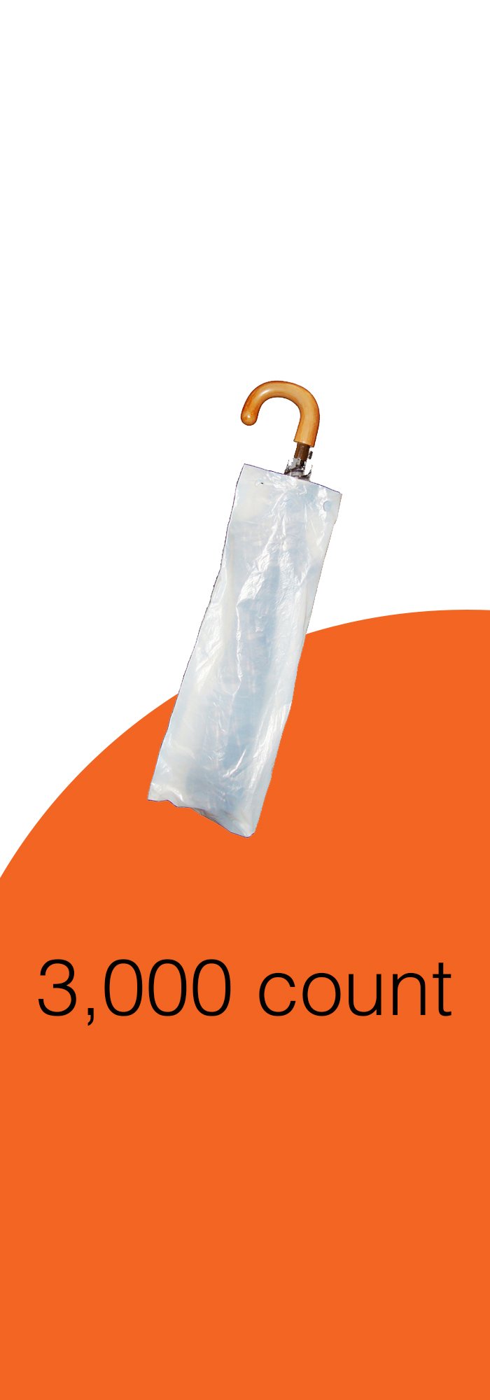 RS1000S Large Wet Umbrella Bags 3, 000 Count Baby