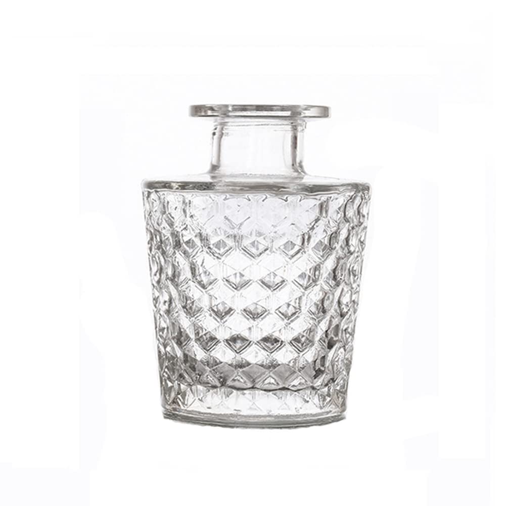 1 PCS 150ml/5oz Clear Glass Diffuser Bottles Empty Refillable Diffuser Jars Aromatherapy Container Fragrance Accessories Use for DIY Replacement Reed Diffuser Sticks Set Essential Oils Crafts Decor