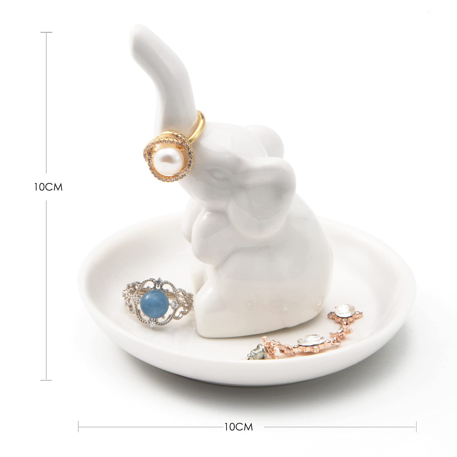 PUDDING CABIN PUDDING CABIN Elephant Gifts for Women Wedding Ring Holder Ring Dish Christmas Gifts for Women Mom Girls Aunt Sisters Engagement Bridal Shower Xmas Gifts, Birthday Gifts for Women