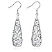 J.Rosée Jewelry Mother's Day Gifts Packing Vintage Sterling Silver Hollow Water Drop Filigree Dangle Earrings for Women