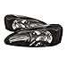 HEADLIGHTSDEPOT Black Housing Halogen Headlights Compatible With Pontiac Grand Prix 2004-2008 Includes Left Driver and Right Passenger Side Headlamps
