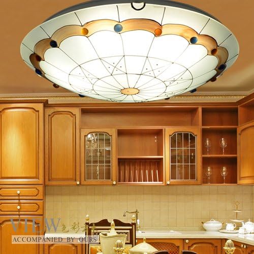 Idyllic Mediterranean painted living room lamp bedroom lamp study children Ceiling lamps decorated beads