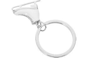 Kichvoe Figure Skating Keychain with Artistic Ice for Winter Sports Enthusiasts Double-sided White Purse Bag