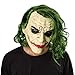 Adult Men Knight Joker Clown Costume Latex Mask Creepy Scary Halloween Cosplay Party Props