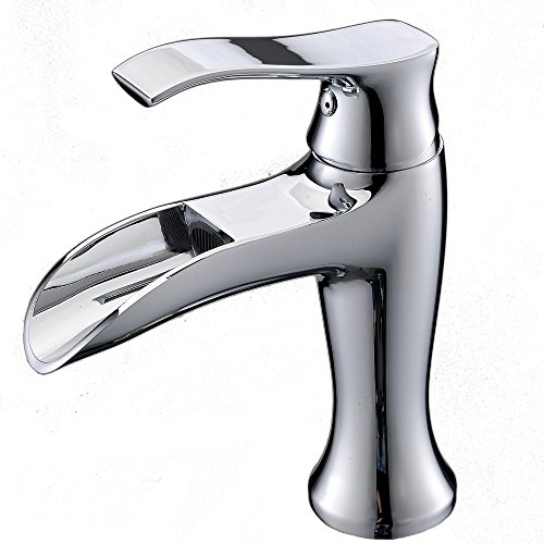 UPC 777702720993, Comllen Best Commercial Single Handle Waterfall Vanity Vessel Sink Bathroom Faucet, Chrome Bathroom Faucets