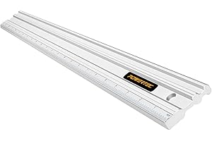 POWERTEC 24 Inch Machinist Aluminum Straight Edges, with .001'' Tolerance for Checking Surface Warp, Marking/Scribing Lines - Used w/Feeler Gauges for Automotive Repairs, Cylinder Head Checks (71227)
