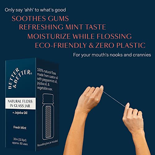 Better & Better Natural Floss Vegan, 100 PlantBased Waxed Dental