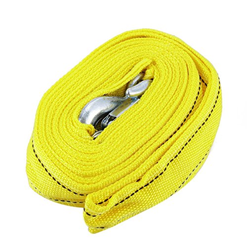 POWLAB 13ft/4m 5 Ton Heavy Duty Self-Rescue Car Tow Rope Strap Belt Polyester Strong Hook Towing Cable Trailer For ATV UTV Truck Boat