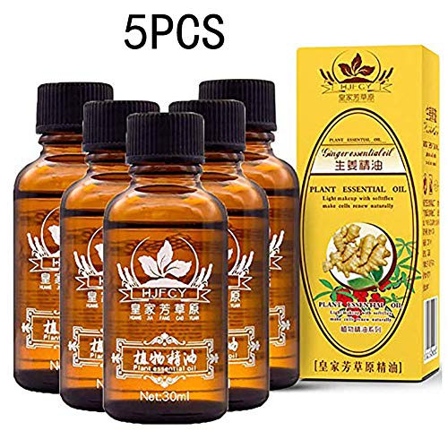 100% Pure Natural Ginger Oil Massage Scrubbing Oil Promote Blood Circulation, Relieve Muscle Soreness, Lymphatic Drainage 30ml Yiitay