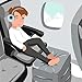 Airplane Flight Pillow for Kids, Inflatable Children Travel Leg Rest Pillow,Easy Inflate on Plane, Kids Bed Box to Lay Down or Sleep on Long Distance Flight, Car Seat Footrest FREE EYE MASK & EARPLUGS