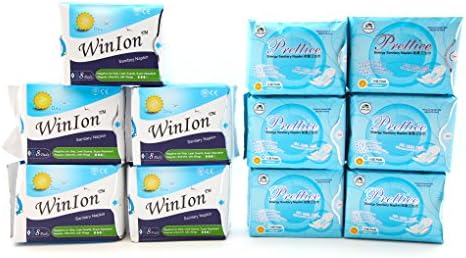 5 pack Winion Sanitary Napkin for Day (8 Pads) + 6 packs Prettiee Day
