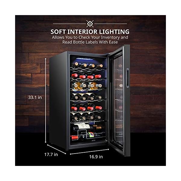 Ivation-28-Bottle-Compressor-Wine-Cooler-Refrigerator-wLock-Large-Freestanding-Wine-Cellar-For-Red-White-Champagne-or-Sparkling-Wine-41f-64f-Digital-Temperature-Control-Fridge-Glass-Door-Black