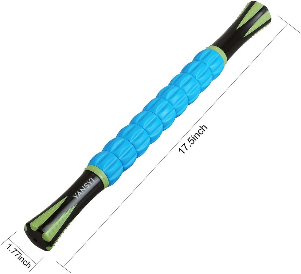 Yansyi Muscle Roller Stick for Athletes - Body Massage Roller Stick - Release Myofascial Trigger Points Reduce Muscle Soreness Tightness Leg Cramps & Back Pain for Physical Therapy & Recovery (Black): Health & Personal Care