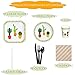 RiscaWin Cactus Birthday Party Tableware Set, Party Set Serves 10,Paper Plates,Paper Cups,Paper Straws,Napkins,Plastic Knives, Plastic Spoon,Plastic Forks– Complete Party Pack (Cactus) …
