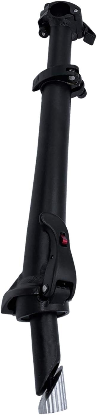 Naliovker Folding Bike Stem with Teeth 25.4Mm Aluminum Alloy Height Adjustable Folding Riser Stem - Black