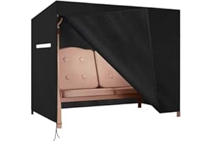 HCFGS Outdoor Swing Cover 3 Triple Seater Hammock Cover Garden Swing Cover Garden Hammock Glider Chair Cover Patio Furniture Chair Covers Waterproof UV Resistant Swing Canopy Cover All Weather Protection