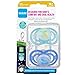 MAM Perfect Night Baby Pacifier, Patented Nipple, Glows in The Dark, 2 Pack, 16+ Months, Blue/Boy