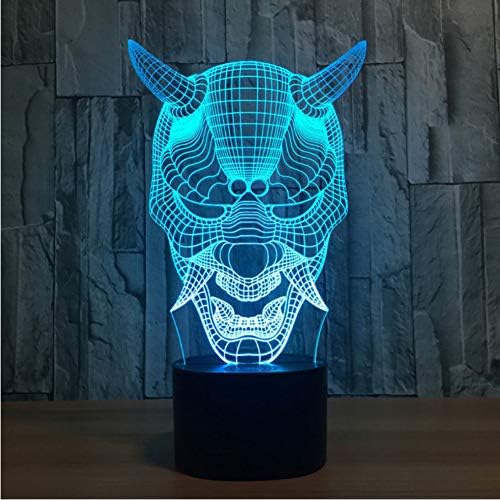 Mask 3D Led Night Light Decor 3D Light Fixtures USB Led 7 Color Change Table lamp