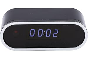 ACOGEDO WiFi Camera Clock, FHD Video Recording with 130 Degree Wide Angle Lens, Motion Detection, Night Up to 8m, Digital Clo